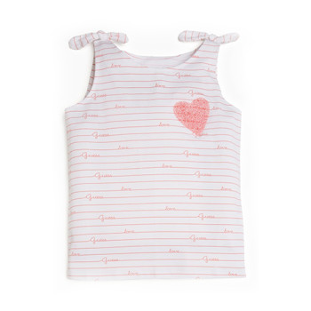 Топ Guess Kids White Red Combo