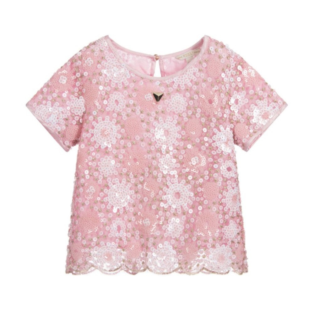 Блуза Guess Kids Pink/White