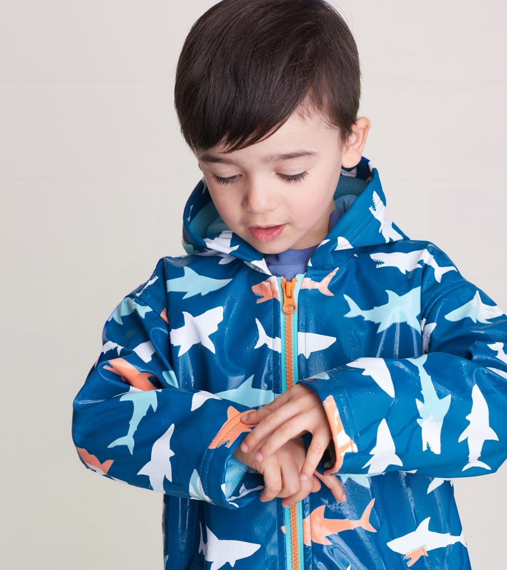 Плащ детский Hatley Great White Sharks Colour Changing