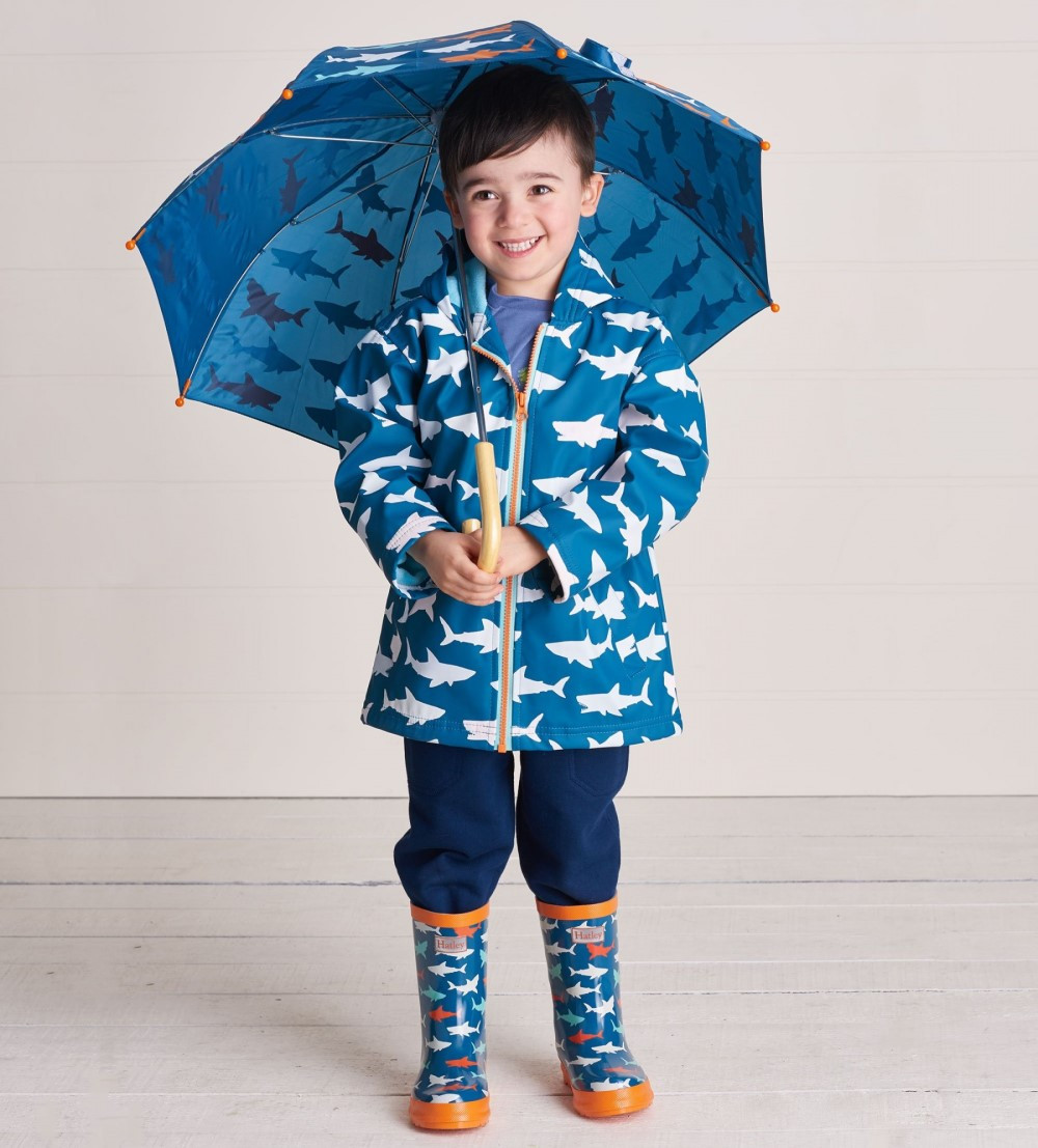 Плащ детский Hatley Great White Sharks Colour Changing