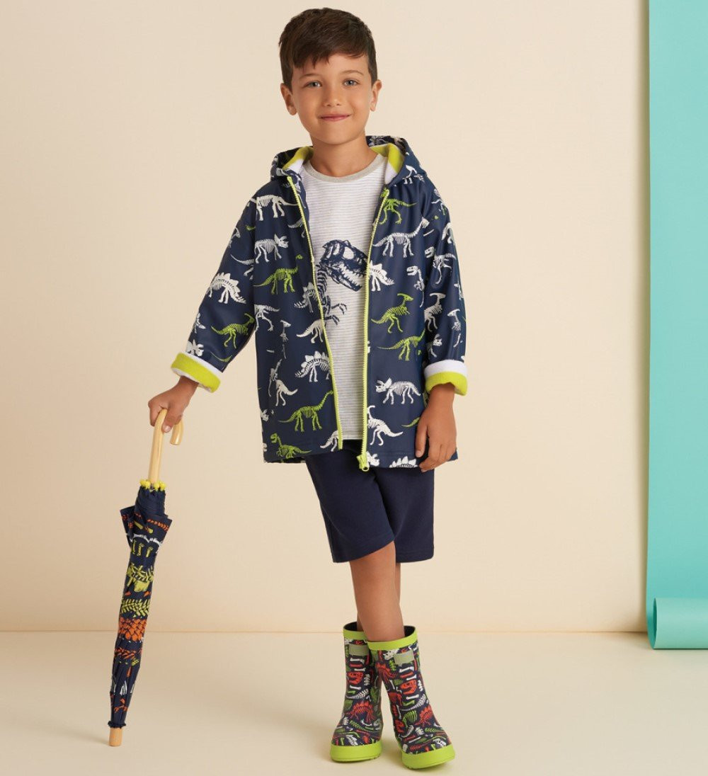 Плащ детский Hatley Dino Fossils Colour Changing