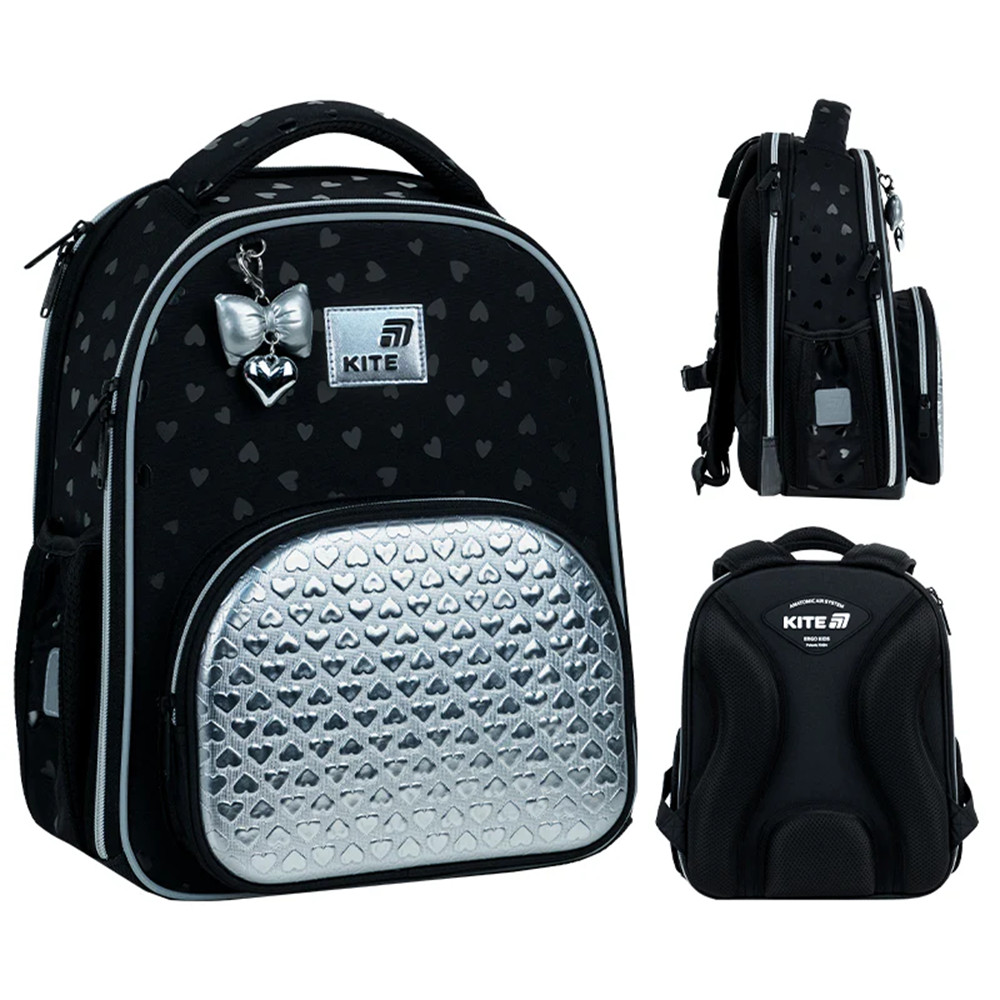 Рюкзак Kite Education каркасний Black&Silver